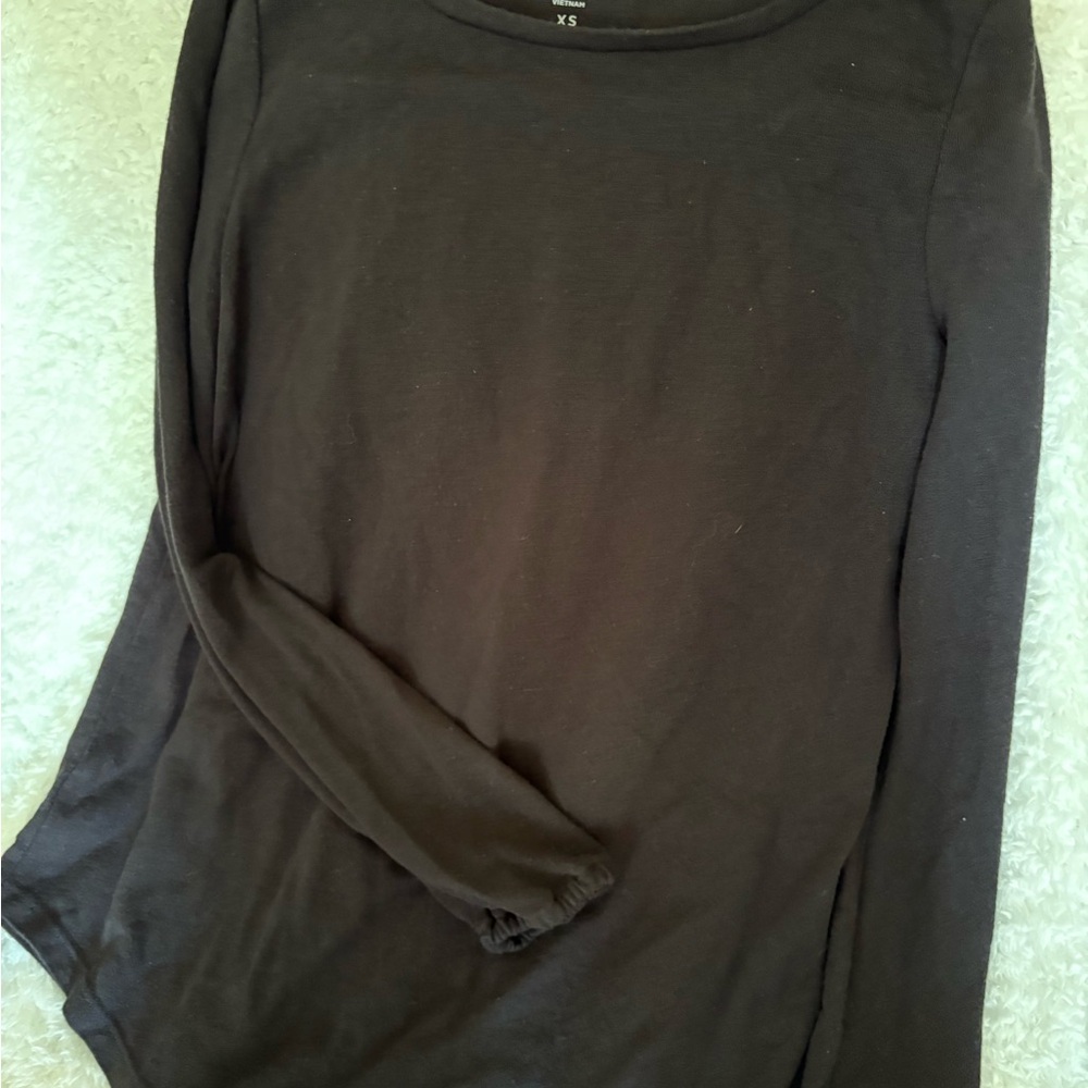 Loft Women's Black Long Sleeve Top